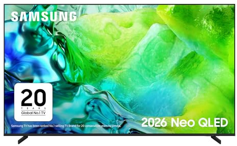 Samsung Smart TV 50-Inch QN80H Neo QLED 4K, Quantum Mini LED, NQ HDR+, Motion Xcelerator, Dolby Atmos & OTS Lite, Gaming Hub, Knox Security, Vision AI Companion, Alexa Built-in [2026]