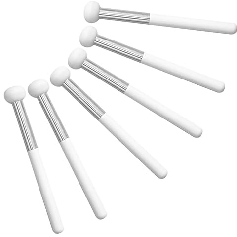 SWETRACE 6pcs Mushroom Head Sponge Concealer Brush for Face and Nose Small Portable Makeup Applicators with Handles Soft Skin-friendly Blending Tools for Cream and Powder Cosmetics