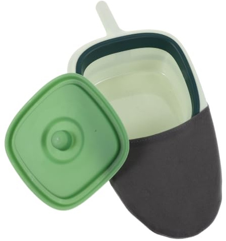 TOMETURE Pot de Lit Horizontal et Bordure Lisse pour Personnes Âgées avec Couvercle Amovible, Base Antidérapante en Plastique Vert, Dimensions 53x23x8,5 Cm