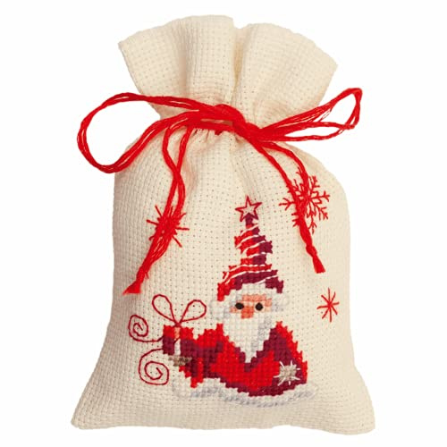 Vervaco PN-0144326 Kräutertütchen Nikolaus mit Geschenk aida