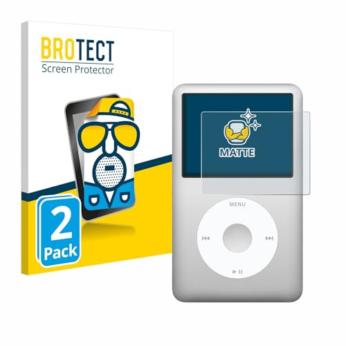 BROTECT Entspiegelungs-Schutzfolie für iPod classic Gen 5-7 (2 Stück) Matte Displayschutz-Folie, Anti-Reflex, Anti-Fingerprint