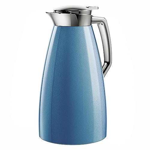 Emsa F4140400 Plaza Isolierkanne | 1 Liter | Aroma Diamond | Quick-Tip-Verschluss | blau, XL