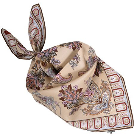 Mundmaske Gesichtsmaske Maske Waschbar Damen Herren Trachtentuch Halstuch Trachten Trachtenhalstuch Seide Beige