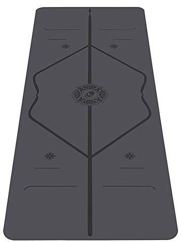 Liforme Gratitude Yoga Mat - Patented Alignment System, Warrior-like Grip, Non-slip, Eco-friendly and Biodegradable, sweat-resistant, Long, Wide and Thick - Gratitude Special Edition (Gray)