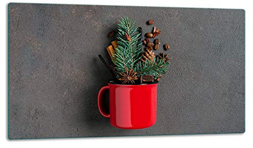 TMK ArtDeko – Schneidebrett Glas – Glasschneidebrett für die Küche 52x30 cm – Robust, Hygienisch & Rutschfest – Glas Schneidebrett – Zusätzliche Arbeitsfläche – Vielseitige Nutzung