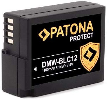 PATONA Protect DMW-BLC12 E Kamera Akku (1100mAh) mit NTC Sensor und V1 Gehäuse - Kompatibel mit Lumix DC FZ1000 II G91 DMC FZ2000 FZ1000 FZ300 FZ330 FZ200 GX8 G70 G80 G81 G7 G6 G5