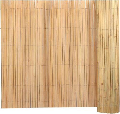 4M Bamboo Slat Natural Garden Fence Privacy Border Protection Screening Roll (1.2 x 4M)