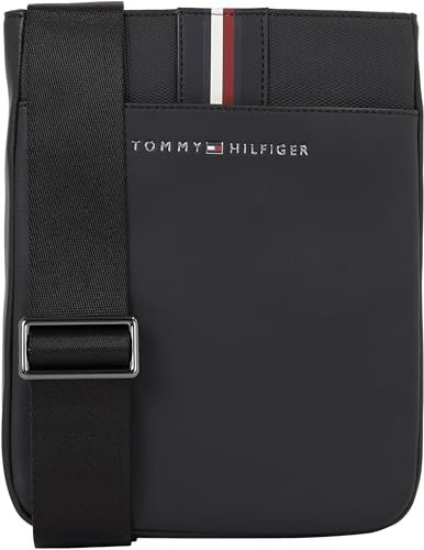 Tommy Hilfiger Herren Crossbody Bag Tasche Corporate Mini Crossover Mittelgroß, Schwarz (Black), Onesize