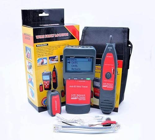 NOYAFA Cable and Network tester NF-8200 LCD LAN Tester Network telephone cable tester RJ45 Cable Tester Ethernet Cable Tracker, Cable Tracker and Tester