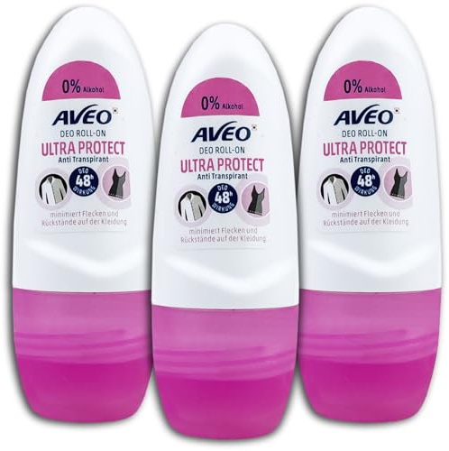 3-pack AVEO Deodorant Roll-On Ultra Protect Deoroller 3 x 50 ml