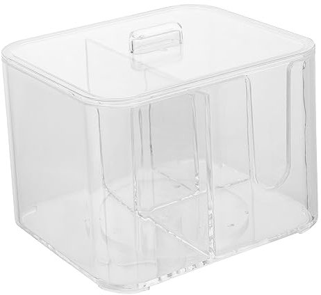 Zerodeko 1stk Kosmetische Aufbewahrungsbox Halterung Für Abschminkpads Spender Für Make-up-pads Runde Halterung Aus Baumwolle Wattebauschhalter Haushalt Kosmetikbox Plastik