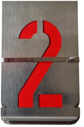 Zahlen Schablonen Set 0-9 | 150 mm (15 cm) | Rostfreier Edelstahl | Große Ziffern Signierschablonen für Industrie & Handwerk | Margreiter Technik