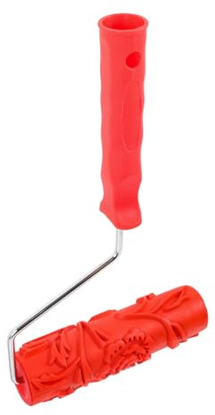 Homoyoyo Ergonomischer Griff Strukturierte Farbrolle Mit Rosenmuster Geprägte Wanddekorationsrolle Für Projekte