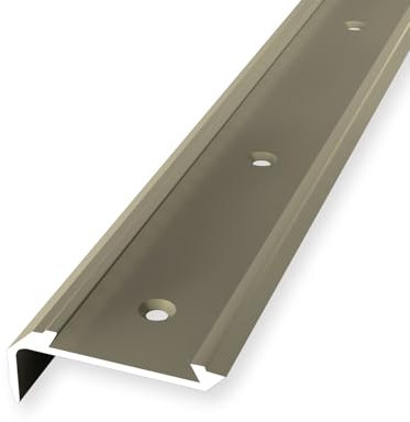 Treppenkantenprofil 19 x 42 x 2500 mm Winkelprofil Aluminium hochwertig Versenkt Gebohrt Sand Einfasshöhe 4-5 mm Küberit