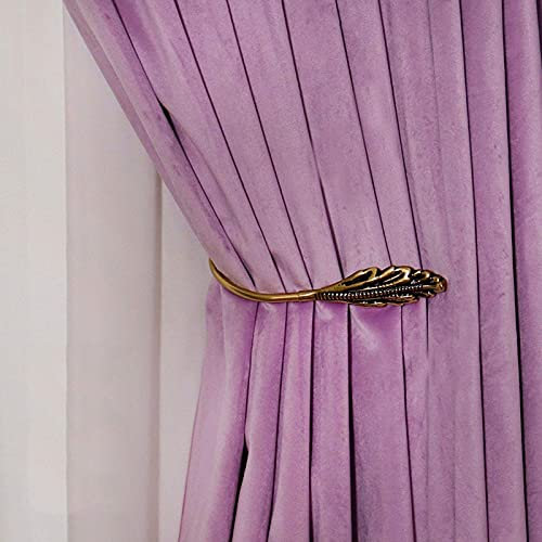 Samt-Verdunkelungsvorhänge für Schlafzimmer, wärmeisoliert, Bleistiftfalten, Jalousien für Wohnzimmer, Fenster, Raumverdunkelung, Rosa, Lila, 350 x 270 cm