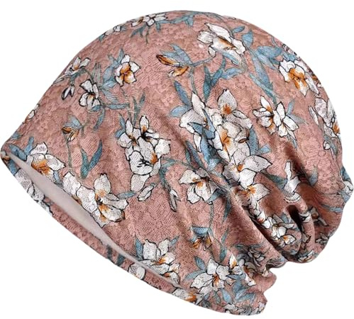 Berretto da Donna Slouch Beanie Leggero, Cappello da Notte Donna Cuffia in Cotone Unisex per la Perdita dei Capelli e Chemioterapia, Il Sonno, Morbido e Traspirante Turbante Beanie Cappello