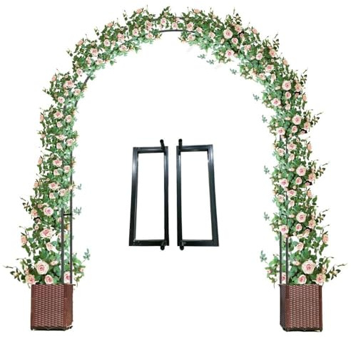 Tonnelles De Jardin, Arche en Métal pour Plantes Grimpantes, Treillis À Rosiers Et Tonnelles pour Vignes De Glycine, Support Robuste pour Grands Mariages(W:160cm/H:230cm)