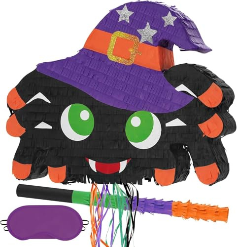 Wernnsai Spider Pinata - Pinata mit Augenbinde Stick Süße Spinne Dekoration