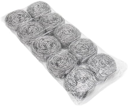 Colcolo 10 estropajos de Lana de Acero, metálicos, Resistentes, para Limpieza doméstica, para Platos, hornos, sartenes y ollas.