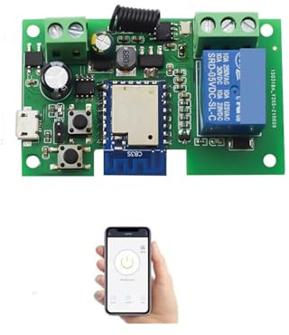 Abrepuertas automático, Controlador de apertura de puerta de garaje, interruptor inteligente, módulo de relé de encendido y apagado, Control de voz abierto(1CH 7-32V RF)