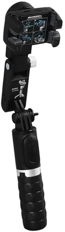 Keenso Stabilizzatore per Telefono Cellulare Selfie Stick con Tracciamento Ad Alta Precisione con Connessione per la Creazione di Contenuti Lega di Alluminio + ABS