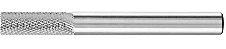 PFERD HM-Frässtift, Zylinderform ZYAS mit Stirnverzahnung, Zahnung MICRO, Frässtift-ø 6mm, Schaft-ø 6mm, Länge 55mm, 21100276 – für die Feinbearbeitung auf nahezu allen Materialien bis 68 HRC