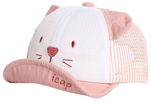 XRDSS Baby Junge Mädchen Schirmmütze Kappe Mesh Trucker Baseball Cap (Rot, 6-18 Monate)