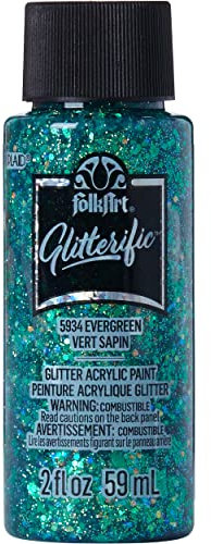 FolkArt Glitterific Acrylic Paint, Evergreen, Small
