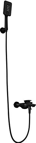 Mai & Mai Duschsystem Schwarz matt Handbrause & Einhebelmischer inkl. 3-Strahlarten