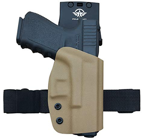 OWB Tactical KYDEX Pistolenholster Waffenholster Für: Glock 19 19x 23 25 32 Glock 17 22 31 Glock 26 27 33 (Gen 1-5) CZ P10 Pistolenhalfter Pistole Waffentasche Pistol Case Holster Bund außen tragen