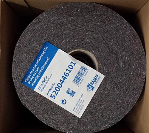 Rigips Anschlussdichtung aus Filz, 50x5mm 10m einseitig selbstklebend