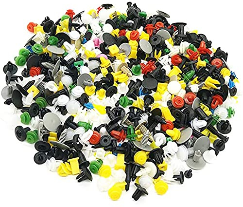 1000 Stück Befestigungsclips Auto Clips Set, Universal Befestigungsclips Türverkleidung Klammern Stoßstangen Zierleisten Plastikklips Set Kunststoffniete Befestigungssatz Clips für Auto (1000 Stücke)