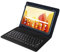 Silver HT - Custodia universale Wave con tastiera per tablet da 9 a 11 pollici con cavo Micro USB/C nero