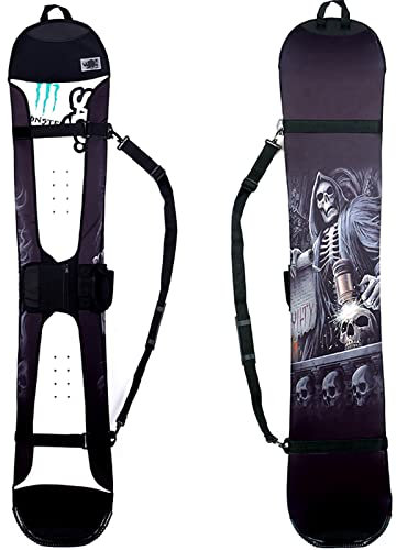 Anti-Rutsch- und Anti-Rost Der Furnier-Abdeckung Tragbare Outdoor-Snowboard-Hülle Soft-Cover-Tasche Snowboard-Zubehör Tasche Strap-Schutz Wasserdicht Schutzausrüstung,Black,L(150CM)