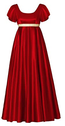 kinstell Regency Dresses for Women Robe vintage en satin style années 1800 Style victorien