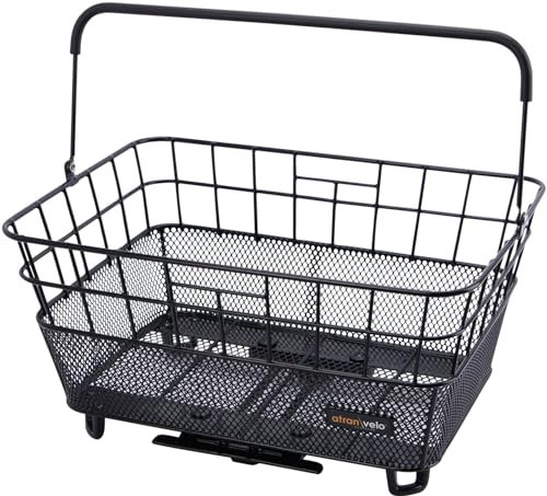 Atranvelo AtranVelo Unisex – Erwachsene Bring L AVS Farhrradkorb, Schwarz, 32 x 43.5 x 22 cm