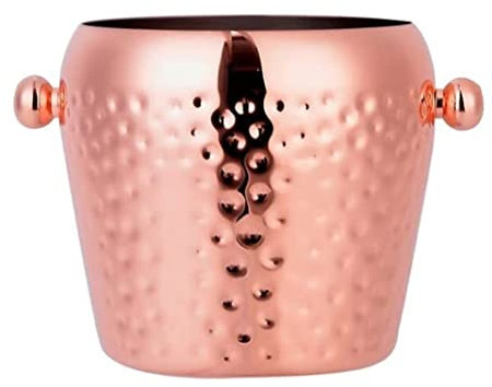 Habrur Seau à Glace Seau a Glacon Seau Champagne Seau À Glace INOX Vin Champagne Seau À Glace Seau Réfrigéré (Blue : Rose Gold, Size : 1L)