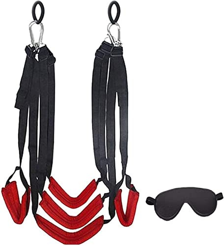 AKAZIC Love Swing - Sehr Flauschige Paare Sex Schaukel, SM Sexspielzeug, 360° Drehbare Erwachsene Liebesschaukel Mit Augenbinde