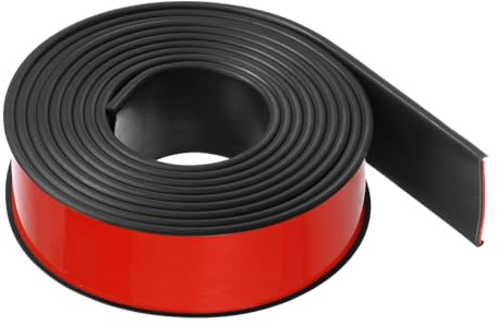 sourcing map Cinta de Borde en Forma de U 1-9/16 x 9.8ft (40mm x 3000mm) Autoadhesiva TPE Flexible para Protección de Bordes de Muebles, Armarios y Mesas, Color Negro