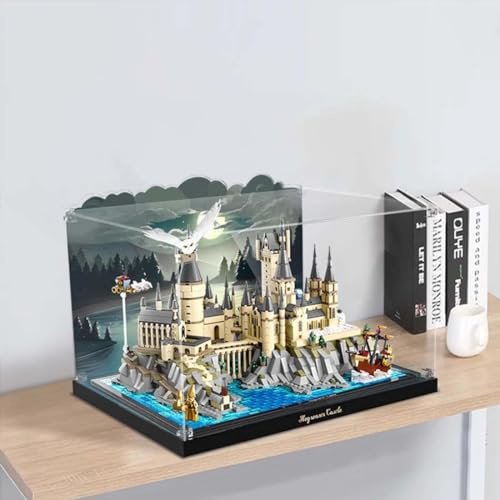 Acryl Vitrine für 76419 Hogwarts-Schloss und Gelände, Acrylic Display Case Transparente Schaukasten, Showcase Vitrine (L-3mm)