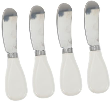 4 Stück Backspatel aus Edelstahl und Keramik für Butter und Käse