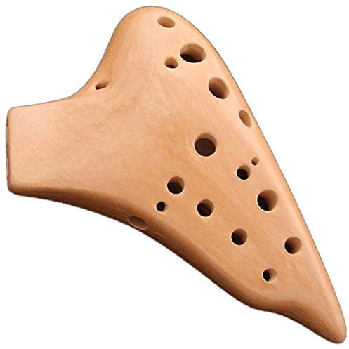 Töpferflöte. Okarina, Okarina-Instrument, 16 Löcher, Alt-Okarina, Mehrkammer-Terrakotta mit Schutztasche, Umhängeband, manuelles Okarina-Musikinstrument, Okarina-Flöte