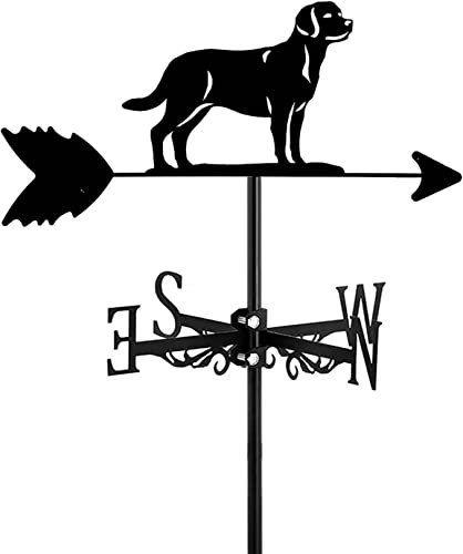 Wetterfahne Kreative Hunde-Wetterfahne, langlebige Dekoration, Windfahne, Edelstahl, Wetterfahne für den Außenbereich, Bauernhaus, Garten, Terrasse, Hof, Dach, Ornament, Wetterfahnen (Farbe: Kurzhaar