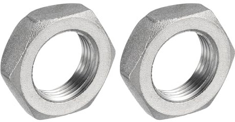 QUARKZMAN 2pz Fuso Tubo Raccordo Esagonale Controdado 304 Inossidabile Acciaio Esagonale Blocco Dado 3/8 Femmina Filettatura (DN10) per Idraulica Fissa Acqua Scopa e Sottocarro Detergente