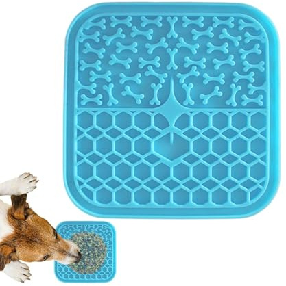 demaxiyad Tappetino leccare per cani, tappetino per leccare per cani, tappetino per leccare, lenitivo per gatti, tappetino da leccare, per mangiatoie lente in silicone, per la