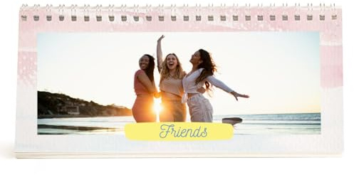 Wanapix | Personalisierter Tischkalender 2027 | Deutsch|Rechteckiger Farben