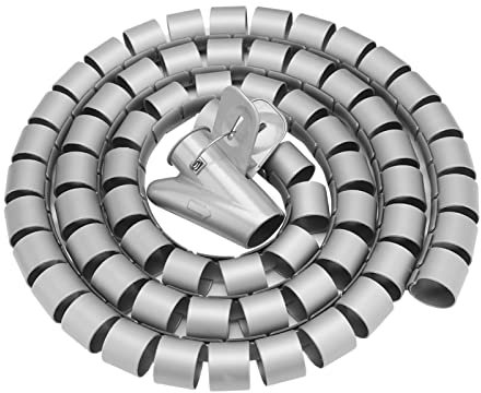 Flexibler Spiralschlauch, Kabel-Organizer, Drahtwickel-Kabelschutz, Drahtaufbewahrungsrohr für Zuhause und Büro, Schwarz, 1,5 m (1,5 m * 28 mm)