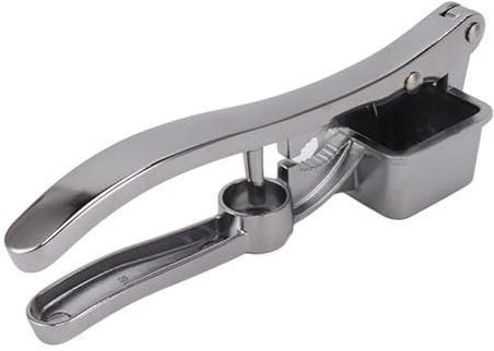 Garlic Press Stainless Steel, Premium Proof Kitchen Garlic Mincer Crusher Squeezer with Ergonomic Handle, No Need to Peel Garlic Ginger Crusher