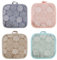 XURJUMI Lot De 4 Maniques, Coussinets Chauds En Silicone Et Coton, Gants De Cuisine Résistants À La Chaleur, Manique, Gants Cuisine, Maniques Cuisine Pour La Cuisine, La Pâtisserie (17X17 Cm)