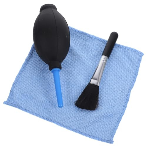 VILLCASE Silikon Blasebalg Staubgebläse mit Flexiblem Mundstück und Reinigungsbürste für Kameraobjektive und Tastaturstaubreinigung in Kompakter Größe Zufälliger Stil